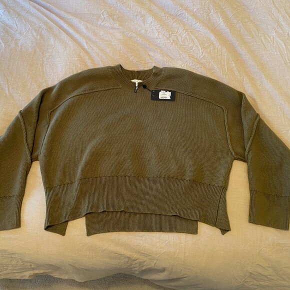 NWT Rag & Bone - Lysa Cropped Sweater - Olive - Medium - Picture 2 of 4